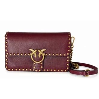 Pinko Pinko, Dames, Tassen, Rood, Maat: ONE Size Leer