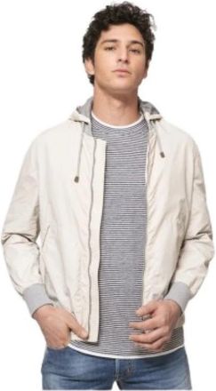 Brunello Cucinelli Beige Sable Blouson Jas met Capuchon - Heren - Zomerjassen - Beige - 3XL - Katoen - Jassen