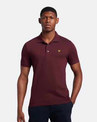 Lyle & Scott Gewoon poloshirt in Bourgondi&euml;