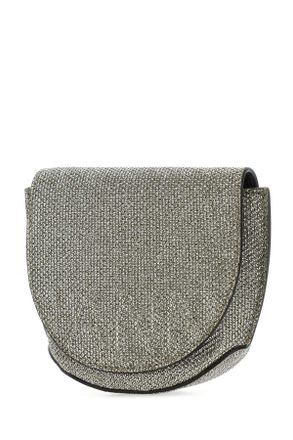 Ganni Womens Silver Polyester Nano Banner Crossbody Bag 339 Borse A Mano