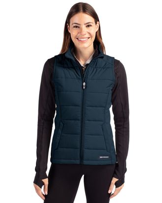 Cutter & Buck Evoke Hybrid Softshell Recycled Womens Full Zip Vest