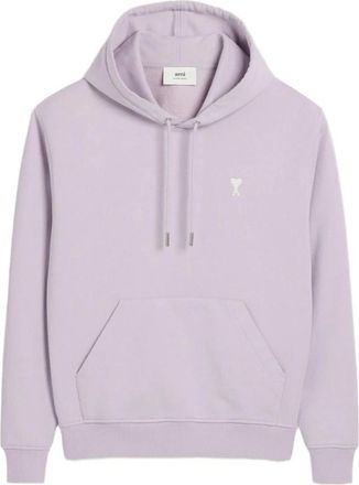 Ami Hoodies, male, Purple, Size: M Lilac Cotton Sweatshirt