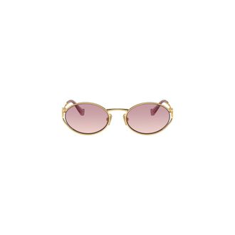 Miu Miu Miu Miu Logo Sunglasses, Woman, Pink Beg Shaded Lenses