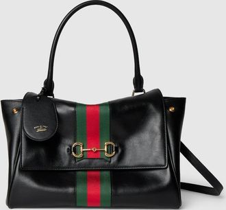 Gucci Paparazzo Medium Top Handle Bag, Black, Leather