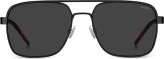 HUGO BOSS Occhiali da sole con montatura stile pilota - Nero