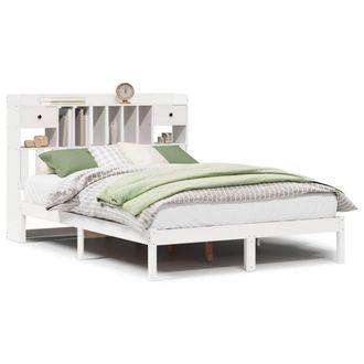 Berkfield Home Bookcase Bed without Mattress White 160x200 cm Solid Wood Pine