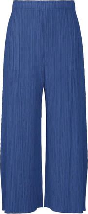 Issey Miyake Dames, Broeken, Blauw, Maat: 2XL