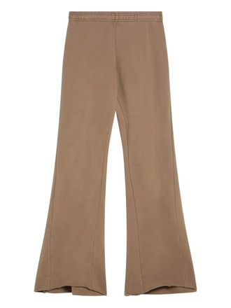 Entire studios elasticated-waist flared trousers - women - Cotton - S - Neutrals