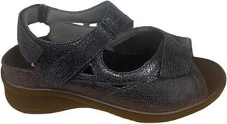 Durea 7408 Sandaal - Dames - Sleehakken - Blauw - 41 EU - Su&egrave;de - Schoenen