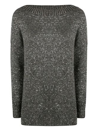 D.exterior sequin-embellished sweater - women - Polyamide - S - Green