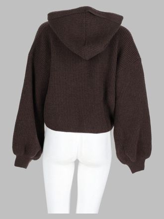 Msgm Logo Zip Wool-Cashmere Sweater - Brown