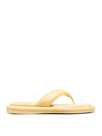 Gia Borghini Leather puffy flat thong slippers