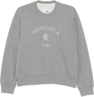 Maison Margiela Katoenen sweatshirt met logo - Dames - Sweatshirts - Grijs - M - Katoen - Hoodies & sweatvesten