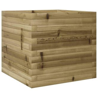 Berkfield Home Garden Planter 50x50x45.5 cm Impregnated Wood Pine in Brown