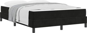 vidaXL Cama Tipo Box Spring Con Colch&oacute;n Negro 140 X 210 Cm Tela Vidaxl
