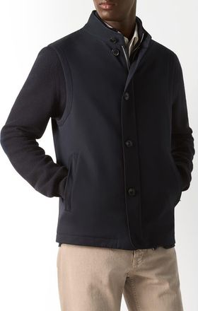 Ermenegildo Zegna Button Front Vest in Navy Blue at Nordstrom, Size 52