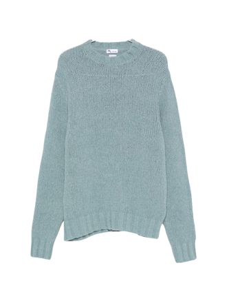 Doppiaa Blue Chunky-Knit Crew-Neck Sweater