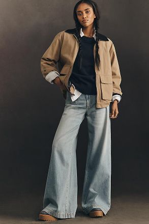 Paige Cameron 31 Welt Pocket High-Rise Wide-Leg Jeans