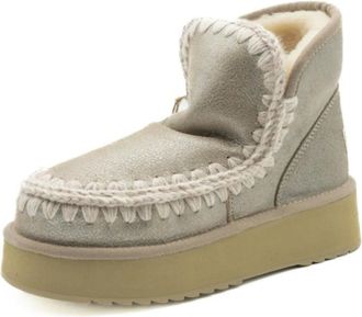Mou Schoenen, Dames, Grijs, 38 EU, Dames Eskimo Platform Winterlaarzen