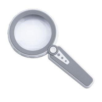 OEM Lupa De 45 Aumentos Con Luz, Lupa De Bolsillo De 11,7 Cm (4,6 Pulgadas), Ideal Para Personas Mayores, Para Leer, Examinar Joyas, Monedas, Etc. - Gris