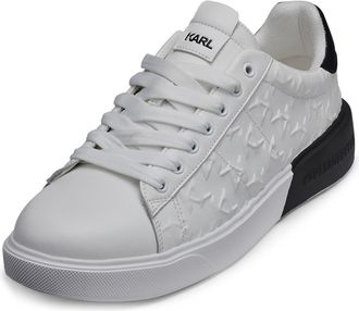 Karl Lagerfeld Grid Logo Embossed Sneaker in White at Nordstrom Rack, Size 10.5