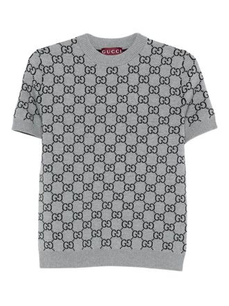 Gucci GG-pattern short-sleeve t-shirt - Grey