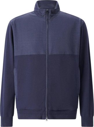 Paul & Shark Blouson met ritssluiting - Heren - Vesten met rits - Blauw - 3XL - Katoen - Hoodies & sweatvesten