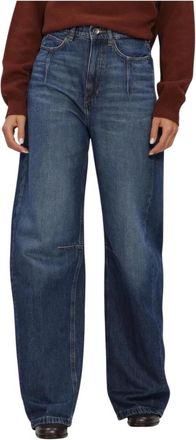 Drykorn Wijde Jeans - Dames - Jeans - Blauw - Maat: W25 Katoen