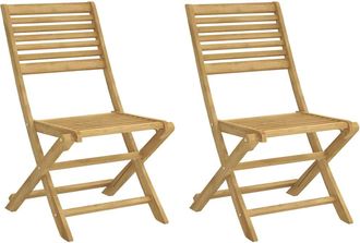 vidaXL Vidaxl - Sillas De Jard&iacute;n Plegables 2 Uds Madera Acacia 48,5x61,5x87 Cm