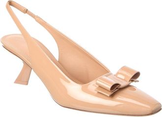Ferragamo Logo Leather Pump