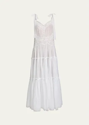 Chlo&eacute; Cotton Eyelet Maxi Dress