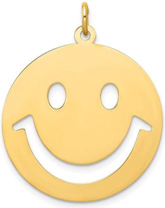 Diamond2Deal 14k Yellow Gold Smiley Face Charm