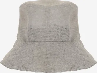 Reinhard Plank Womens Bucket Hat Linen Grey