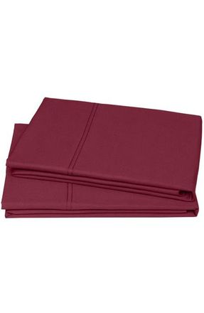 California Design Den Set of 2 Pillowcases - Hotel Luxe 800 Thread Count 100% Cotton Sateen in Red Wine at Nordstrom, Size Standard