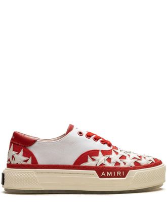 Amiri Stars Court lace-up sneakers - men - Fabric/Rubber/Calf Leather/Fabric - 40 - White