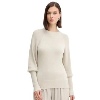 A|X Armani Exchange Truien Beige - Dames - Ronde hals truien - Beige - M - Leer - Truien & Vesten