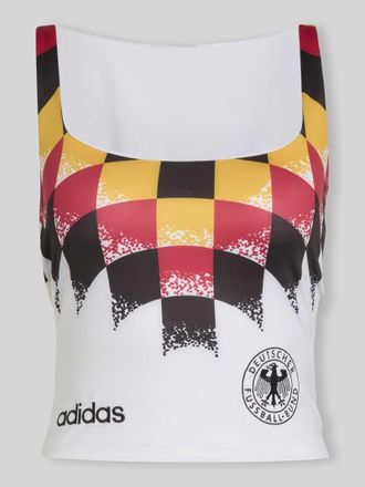 adidas Originals Slim Fit Top mit DFB Logo-Detail in Weiss, Gr&ouml;&szlig;e XL