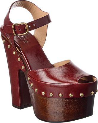 Chlo&eacute; Meret Leather Platform Sandal