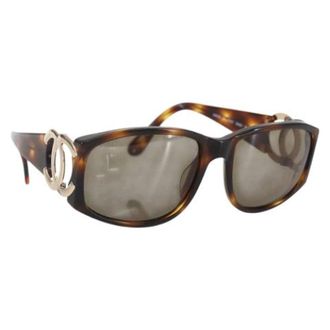 Chanel Pre-owned Accessories, female, Brown, Size: ONE SIZE Pre-owned Plastic Sunglasses