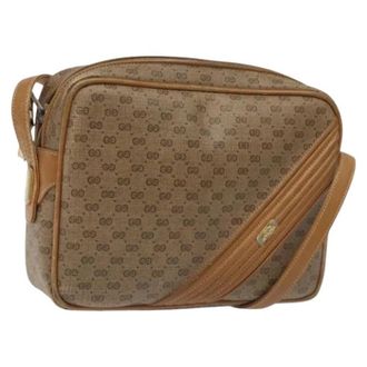 Gucci Pre-owned Vintage Micro GG Schoudertas - Dames - Vintage Schoudertas - Bruin - ONE Size - Leer - Vintage