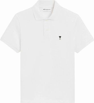 Ami Mens CLASSIC ADC POLO - White - Size: 42