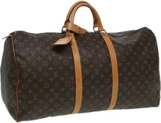 Louis Vuitton Pre-owned Weekend Bags, female, Brown, Size: ONE SIZE Pre-owned Keepall 60 Boston Bag