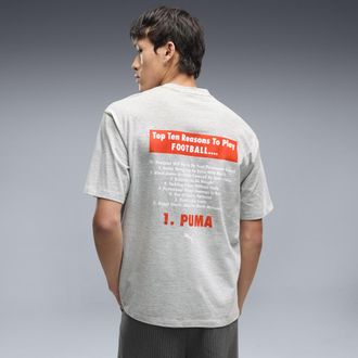 Puma T-shirt da calcio Graphics da uomo, Abbigliamento, Grigio, XXL