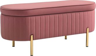 HOMCOM Pie de cama 107x42x45.5 cm rosa