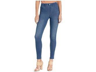 Hue High-Waist Ultra Soft Denim Leggings Womens Jeans Steely Blue Wash : LG (US Womens 12-14) 30, Cotton/Denim/Polyester