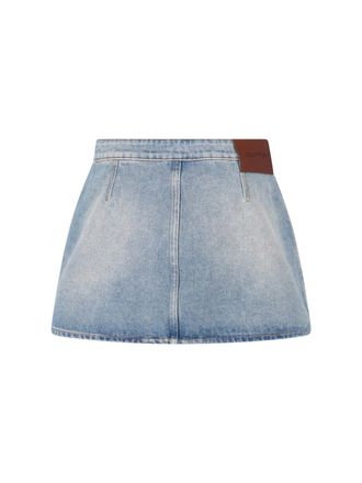 Courr&egrave;ges Womens Skirts Blue Cotton