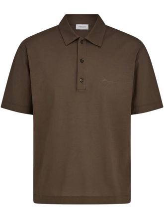 Ferragamo Kenmerkend katoenen poloshirt - Bruin