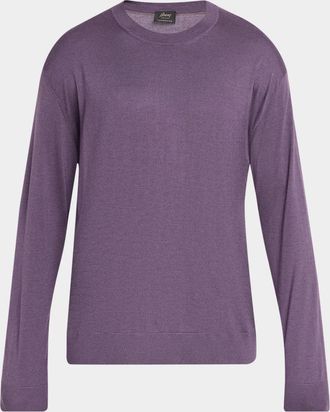 Brioni Men & apos;s Cashmere-Silk Crewneck Sweater