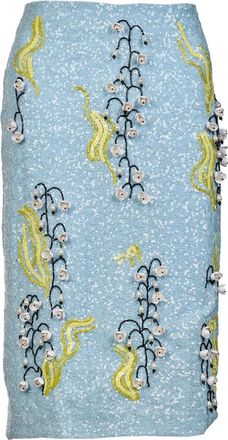 Forte_Forte Giacca Telo Chic - Dames - Midirokken - Blauw - M - Rokken