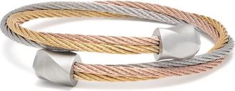 Charriol Celtic Triqueta bangle - women - PVD/Steel - M - Gold